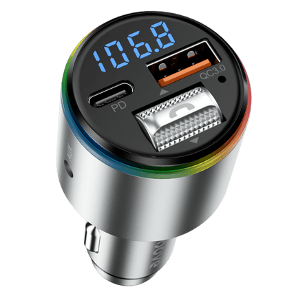 Proove FM Transmitter Power Drive 30W (PD+QC3.0) Type-C+USB Zilver - VCTparts.nl