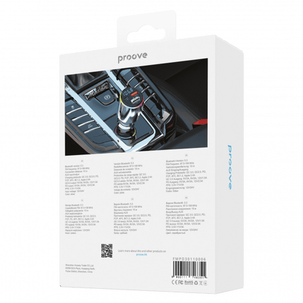 Proove FM Transmitter Power Drive 30W (PD+QC3.0) Type-C+USB Zilver - VCTparts.nl
