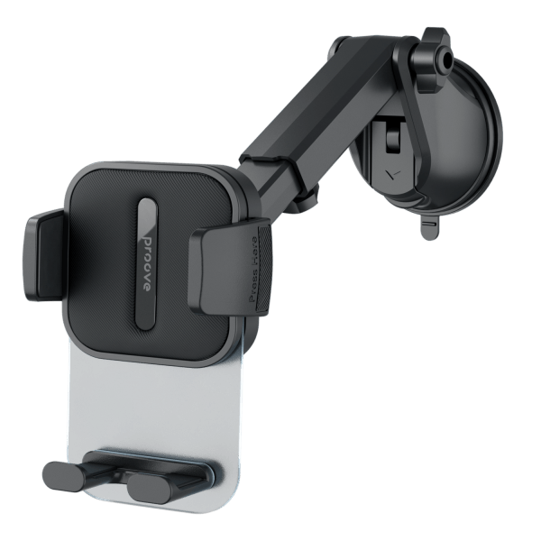 Proove Telefoonhouder Crystal Clamp met Zuignap Bevestiging Zwart - VCTparts.nl