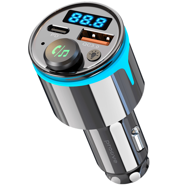 Proove Proove FM Transmitter Nexus 30W (PD+QC3.0) TypeC+USB Zwart – Snelladen, Bluetooth en Muziekstreaming voor uw Auto Proove 2