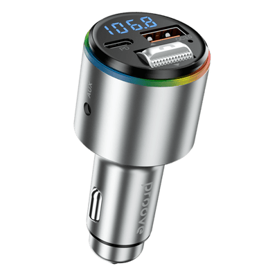 PROOVE FM TRANSERTER POWER DRIVE 30W (PD + QC3.0) Type-C + argent USB