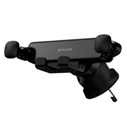 Proove Proove Gravity Lite Auto Telefoonhouder Klem - Universeel voor Smartphones van 4,7 tot 6,9 Inch - Zwart - Stevige Bevestiging aan Ventilatierooster - Duurzaam ABS Plastic, Siliconen en Aluminium Proove 1