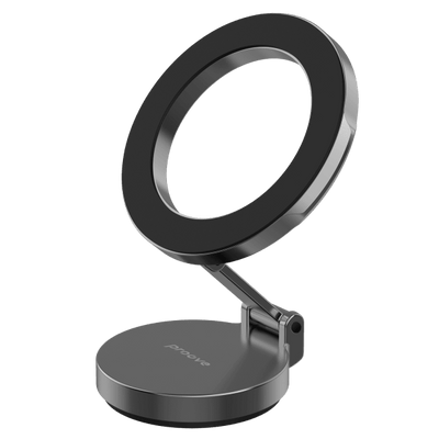 Proove Hoop Stickon MagSafe Telefoonhouder Auto - Magnetisch Dashboard Bevestiging - Metaal - Donkergrijs - Geschikt voor iPhone 12 en Nieuwer