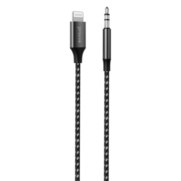 Proove Kabel SoundMesh Lightning naar 3.5mm AUX (1m) Grijs voor Smartphones en Audioapparaten - VCTparts.nl