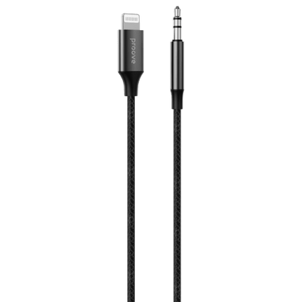 Proove Kabel SoundTrack Lightning naar 3.5mm AUX (1m) Zwart voor Smartphones en Audioapparaten - VCTparts.nl