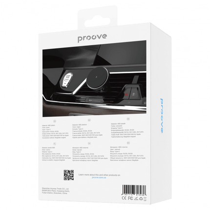 Proove Proove MagSafe Auto Telefoonhouder Draadloze Oplader 15W – Zwarte Magnetische Snellader met Ventilatierooster Bevestiging en 360° Draaibare Houder Proove 5