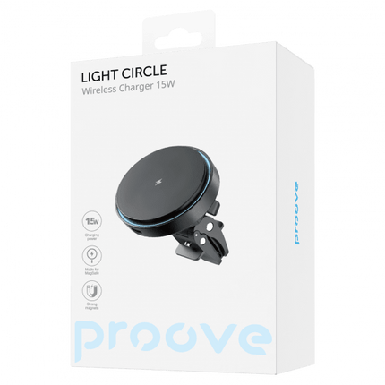 Proove Proove MagSafe Auto Telefoonhouder Draadloze Oplader 15W – Zwarte Magnetische Snellader met Ventilatierooster Bevestiging en 360° Draaibare Houder Proove 6