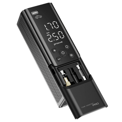 Proove Pump Assistant Pro Draagbare 12V Pomp – 120W Vermogen – Oplaadbare Batterij – Compact en Krachtig – Zwart - VCTparts.nl