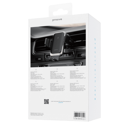 Proove Proove Sonic 15W Draadloze Telefoonhouder Auto Ventilatierooster Zwart – Snelle Oplading en Secure Hold voor Smartphones 4 - 6,9 Inch Proove 2