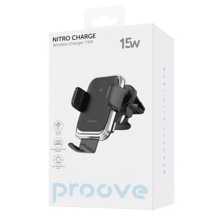 Proove Proove Sonic 15W Draadloze Telefoonhouder Auto Ventilatierooster Zwart – Snelle Oplading en Secure Hold voor Smartphones 4 - 6,9 Inch Proove 3