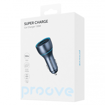 Proove Proove Super Charge 130W Autolader USB + 2x USB - C – Krachtige Snellaad Autolader voor Smartphone Tablet en Laptop Proove 6