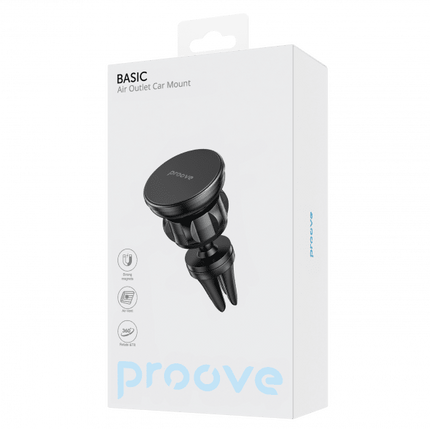 Proove Telefoonhouder Basic Magnetische Siliconen Klem – Ventilatierooster Bevestiging – Zwart - VCTparts.nl