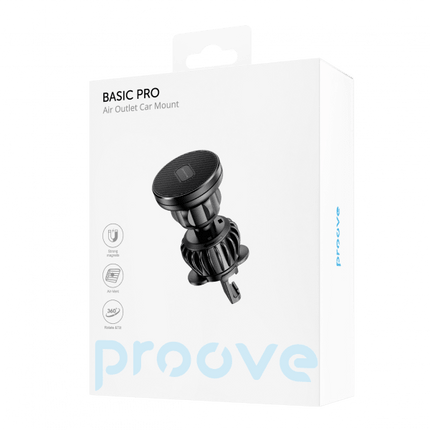 Proove Telefoonhouder Basic Pro Magnetische Bevestiging Ventilatierooster Zwart 360° Draaibaar Geschikt voor Smartphones 4.7 - 6.9 Inch - VCTparts.nl