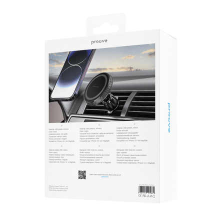 Proove Telefoonhouder Carbon Magnetische Bevestiging – Robuuste Metalen Haak voor Ventilatiegrille – Zwart - VCTparts.nl