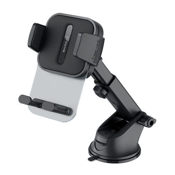 Proove Telefoonhouder Crystal Clamp met Zuignap Bevestiging voor Dashboard/Voorruit Zwart voor Smartphones 4.7 - 6.9 Inch - VCTparts.nl