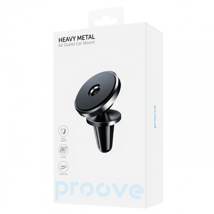 Proove Telefoonhouder Heavy Metal Magnet – Stevige Klem en Ventilatiebevestiging – Zwart - VCTparts.nl