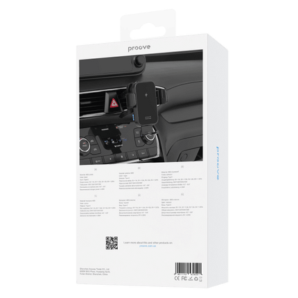 Proove Proove Triple Clamp 15W Draadloze Telefoonhouder Auto Ventilatierooster en Dashboard Zuignap – Geavanceerde Technologie voor Snelle en Veilige Oplading Proove 6