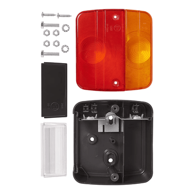 Éclairage arrière et plaque d'immatriculation de la remorque ProPlus 4 fonctions 98x104 mm éclairage clignotant E11 approuvé