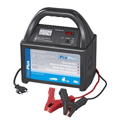 ProPlus ProPlus Acculader 12V/24V 15Amp - Krachtige Oplader met Beveiliging voor Loodaccu's PAT Europe 1