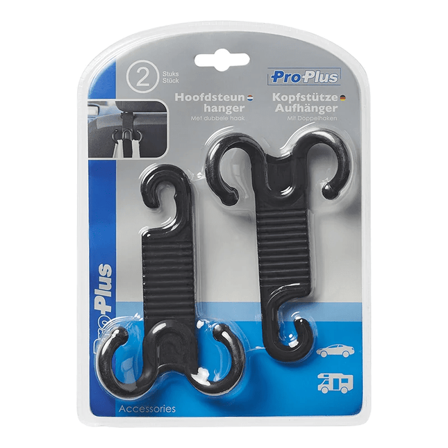 ProPlus Hoofdsteun Hanger met Dubbele Haak Hoofdsteunhaken Autostoel (2 stuks) - VCTparts.nl