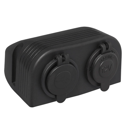 ProPlus Opbouw kit: Stekkerdoos DIN + USB poort dubbel type A 2x2100mA - 12V/24V - VCTparts.nl