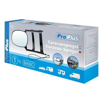 ProPlus Universele Grote Opzetspiegel Caravanspiegel Verstelbare Spiegel - Basic voor 4x4 Camper en Bestelwagen - Eenvoudige Montage - E-gekeurd - VCTparts.nl