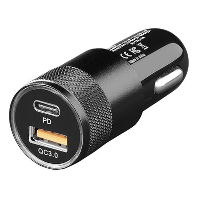 ProPlus Dubbele USB Snellader Type A + C 12/24V 3100mA - Universele Autolader