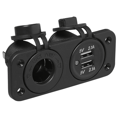 Proplus Build -in Kit: Socket DIN + port USB double type A 2x2100mA - 12V / 24V