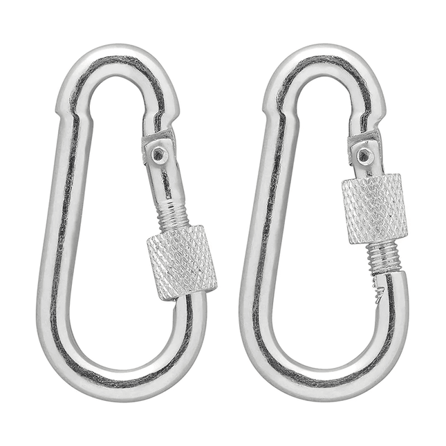 ProPlus Karabijnhaak Metaal 5x50mm met Schroefsluiting - 2 stuks Sterke Bevestigingshaak Carabijn Musketon - VCTparts.nl