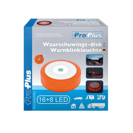 ProPlus ProPlus Magnetische Waarschuwings - disk schijf 16+8 LED Oranje PAT Europe 8