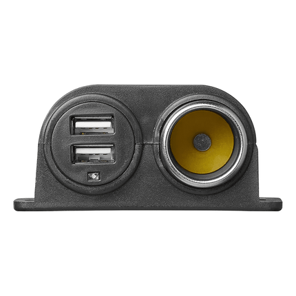 ProPlus Opbouw - Sigarettenaanstekerdoos met 2x USB Type A 2100mA - 12V/24V Laadcontactdoos voor Voertuigen - VCTparts.nl
