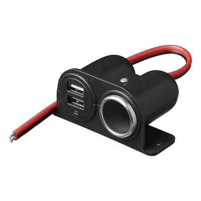 Proplus Structural -Higarette Stretch Box avec 2x USB Type A 2100mA - Pobite de chargement 12V / 24V pour les véhicules