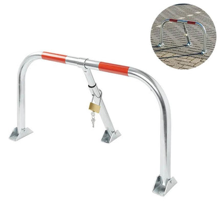 ProPlus Parkeerbeugel met Slot Hangslot [Parkeerplaatsbeveiliging - Neerklapbare antiparkeerpaal] - VCTparts.nl