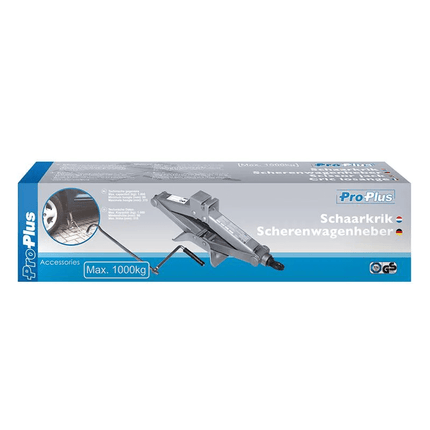 ProPlus Schaarkrik met Handslinger Grijs - 1 ton - VCTparts.nl