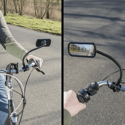 ProPlus ProPlus Universele Fietsspiegel Achteruitkijkspiegel 31cm met Flexarm en Stuur Klembeugel PAT Europe 3