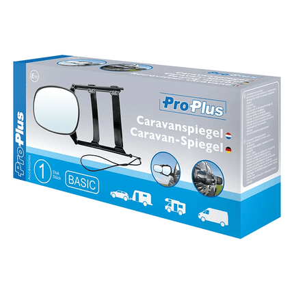 ProPlus Universele Grote Opzetspiegel Caravanspiegel Verstelbare Spiegel - Basic voor 4x4 Camper en Bestelwagen - Eenvoudige Montage - E - gekeurd - VCTparts.nl