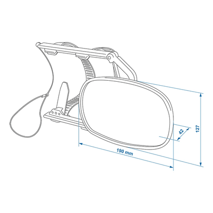ProPlus Universele Grote Opzetspiegel Caravanspiegel Verstelbare Spiegel - Basic voor 4x4 Camper en Bestelwagen - Eenvoudige Montage - E - gekeurd - VCTparts.nl