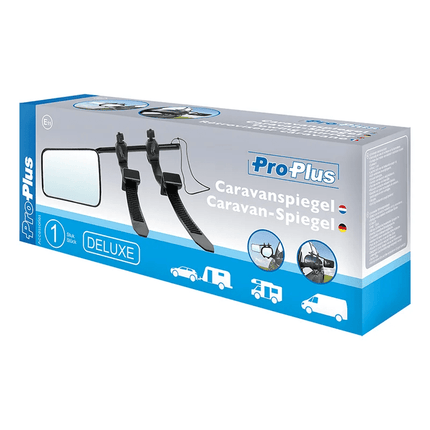 ProPlus ProPlus Universele Opzetspiegel Caravanspiegel DeLuxe – Verstelbare Spiegel voor Camper Bestelwagen en 4x4 - Inclusief Opbergtas - Eenvoudige Montage - E - gekeurd PAT Europe 2