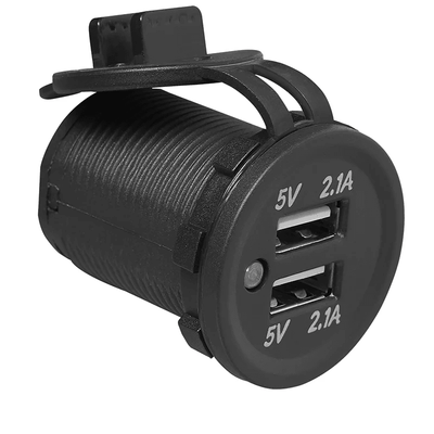 ProPlus USB-Inbouwdoos Tweevoudig Type A 2x2100mA 12V/24V - Laadcontactdoos met Dop