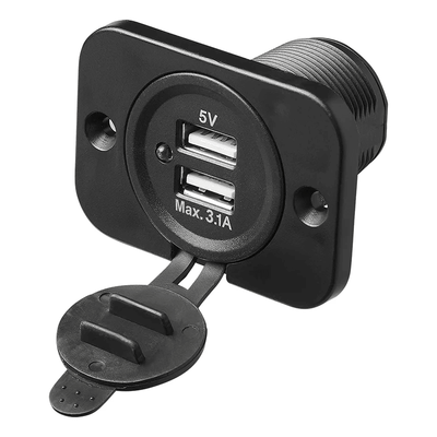 Boîte d'installation USB PROPLUS Double type A 3100mA - Prise de charge 12V / 24 V avec matériau de montage