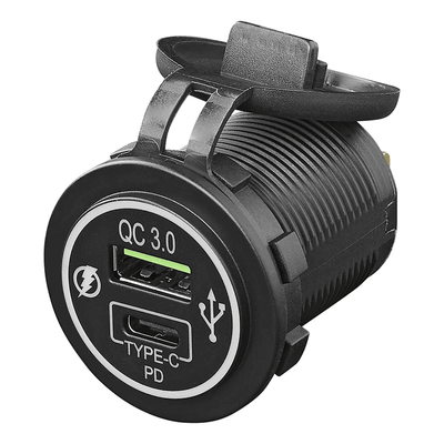 Proplus USB SNELLUMER construit -in 2 -WAY 12 / 24V 3A TYPE A + C - POSE DE CHARGE AVEC DOP