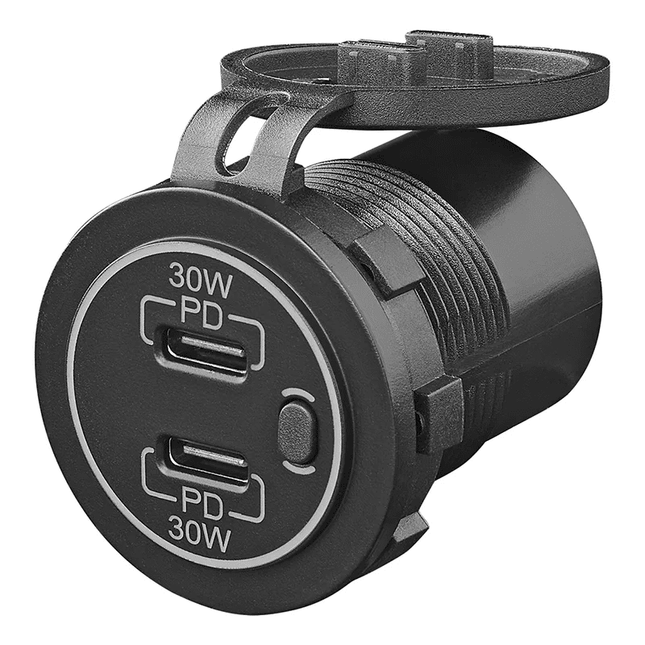 ProPlus USB Snellader Inbouw Type C 2 Weg 12V 24V 3A voor Auto - VCTparts.nl