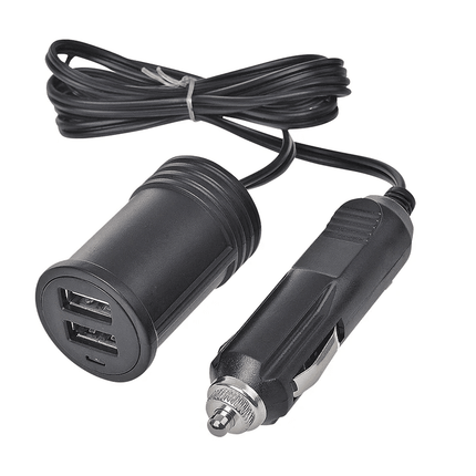 ProPlus Verlengkabel 1M met USB Lader 2 - weg Type A – 12V/24V USB Splitter 3A - VCTparts.nl