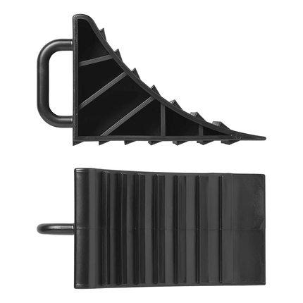 ProPlus Wielkeg Wielblok Klem Bandenstopper Rolstopper Incl. Handvat Set 2 stuks Kunststof Zwart - VCTparts.nl