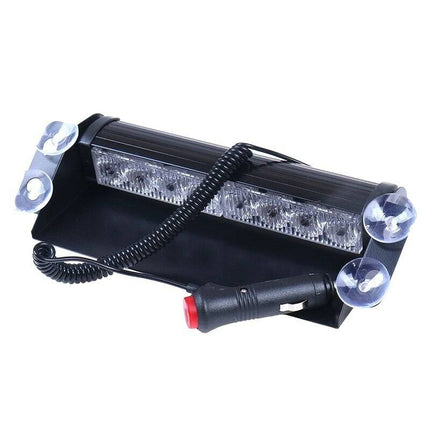 VCTparts Raamflitser Blauw Led Stroboscoop Zwaailicht met Zuignappen en 12V Plug NORGOS 8