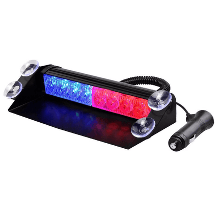 VCTparts Raamflitser Blauw - Rood Led Stroboscoop Zwaailicht met Zuignappen en 12V Plug NORGOS 2
