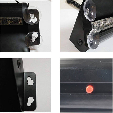 VCTparts Raamflitser Blauw - Rood Led Stroboscoop Zwaailicht met Zuignappen en 12V Plug NORGOS 4