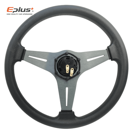 VCTparts Race Stuurwiel Aluminium met Claxon Knop 14inch / 350mm Quick Release Zilver NORGOS 4
