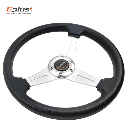 VCTparts Race Stuurwiel Aluminium met Claxon Knop 14inch / 350mm Quick Release Zilver NORGOS 5