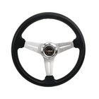 VCTparts Race Stuurwiel Aluminium met Claxon Knop 14inch / 350mm Quick Release Zilver NORGOS 2